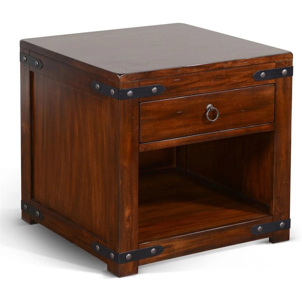 Traditional Wood End Table, Dark Chocolate, Set of 2 T9041