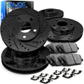 R1 Concepts Front Rear Brakes and Rotors Kit |Front Rear Brake Pads| Brake Rotors and Pads| Ceramic Brake Pads and Rotors |Hardware Kit|fits 2002-2004 Honda Odyssey