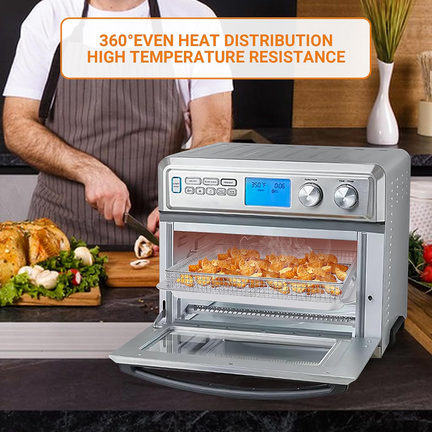 Stainless Steel Baking Tray and Air Fryer Basket T3977