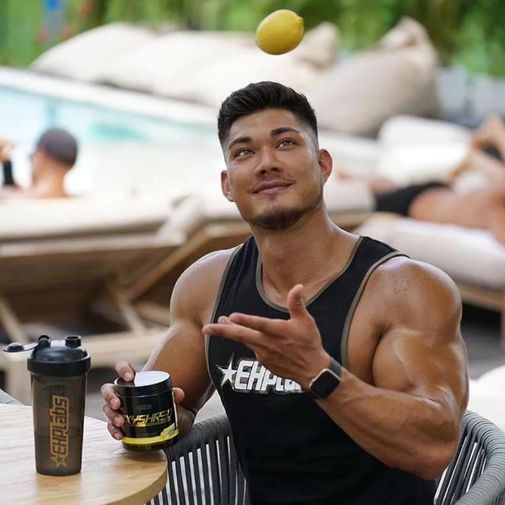 Thermogenic Pre Workout Powder with L Glutamine & Acetyl L Carnitine, Lemon Sherbet, 40 Servings E3089