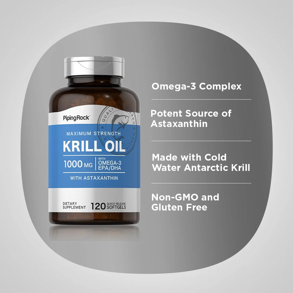 Krill Oil 1000mg Softgels with Astaxanthin R4988