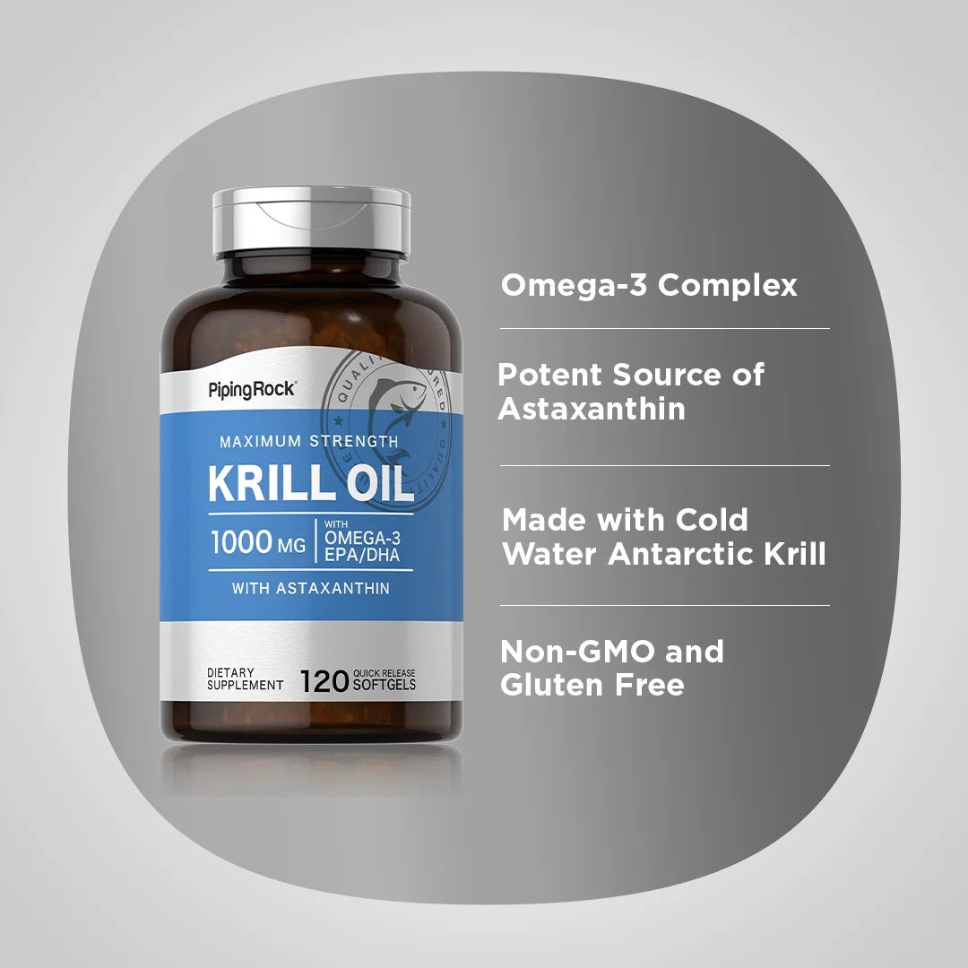 Krill Oil 1000mg Softgels with Astaxanthin R4988
