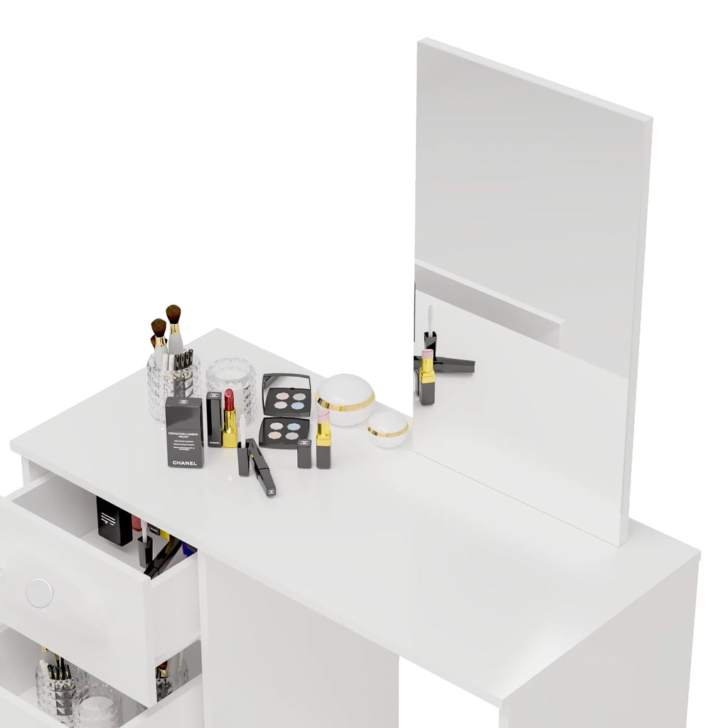 Modern Vanity Table with 3 Drawers and Mirror D499628