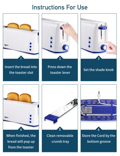 2 Slice Wide Slot Toaster with Defrost and Reheat I108856