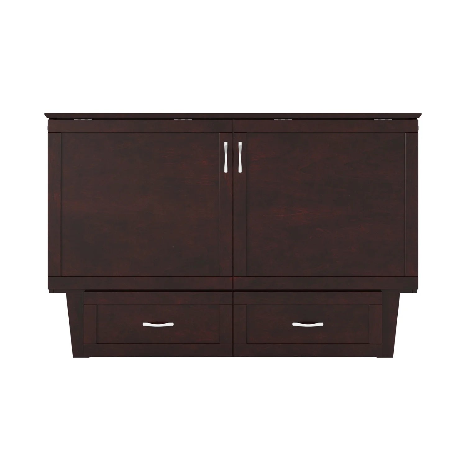 Queen Solid Wood Murphy Bed Chest with Mattress A99512