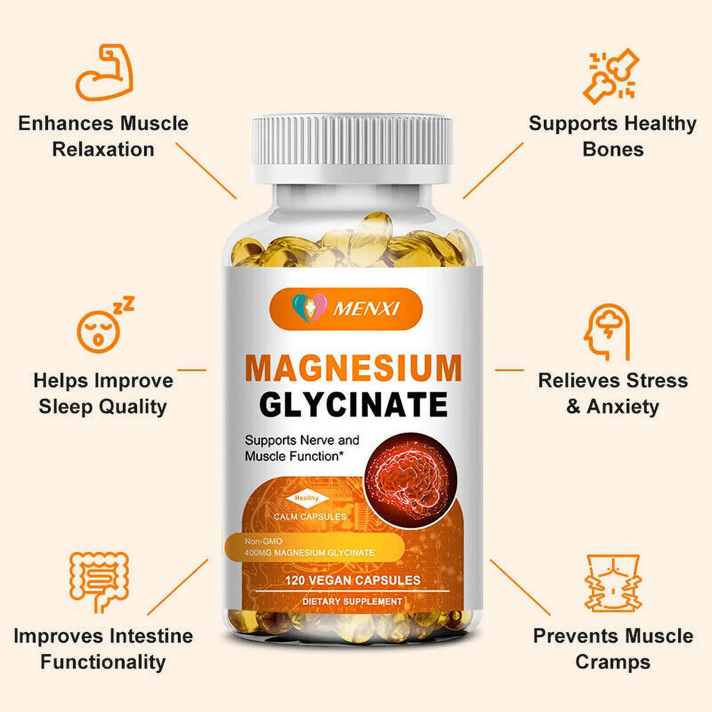 Magnesium Glycinate 400 mg, 120 Capsules R746964