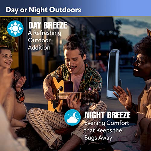 42" Portable Outdoor Tower Fan with Bluetooth, 4 Speeds, Night Mode S341