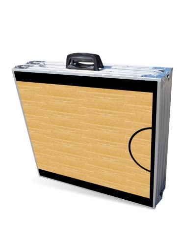 Folding Beer Pong Table with Cup Holes and LED Lights M95139