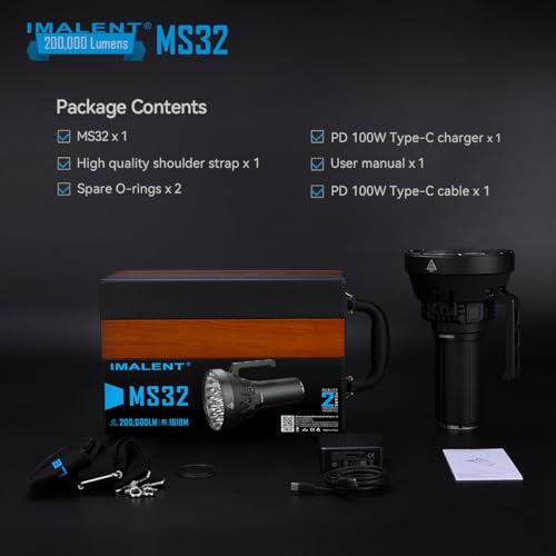 Tactical Flashlight 200,000 Lumens, 8 Modes, Type-C Rechargeable X974