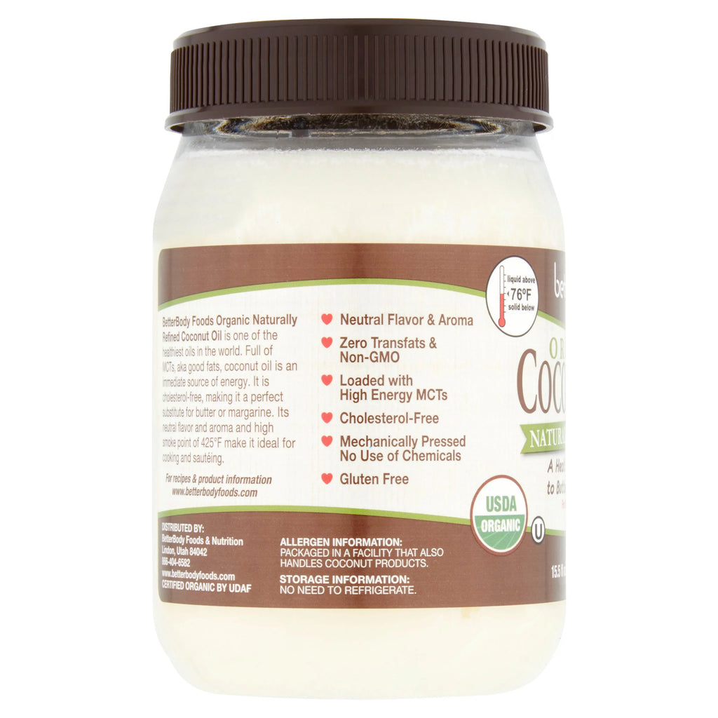 Organic Naturally Refined Coconut Oil, 15.5 fl oz, 6 pack Z410