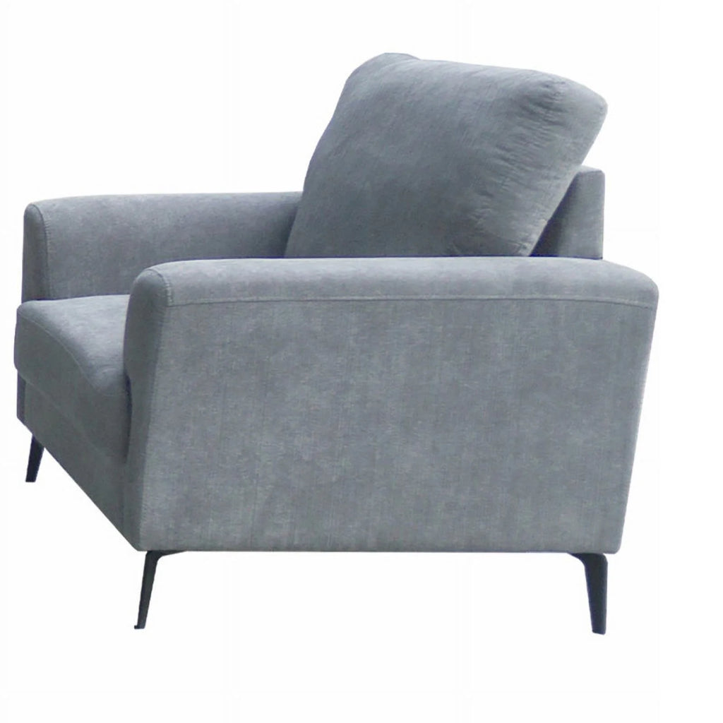 Gray Chenille Sofa Loveseat Chair Living Room Set L15782
