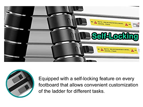 Telescoping Ladder, 6.6-23.3 Feet, Step Ladder for Tall Buildings F1972