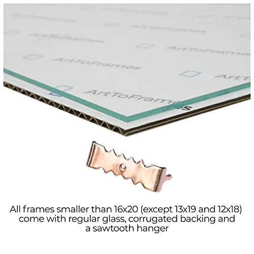 20x25 cm Brown Wood Picture Frame with Glass K9705