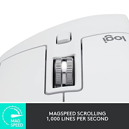 Wireless Performance Mouse with Ultra-Fast Scrolling, Ergo, 8K DPI, USB-C, Bluetooth, Pale Grey A260021