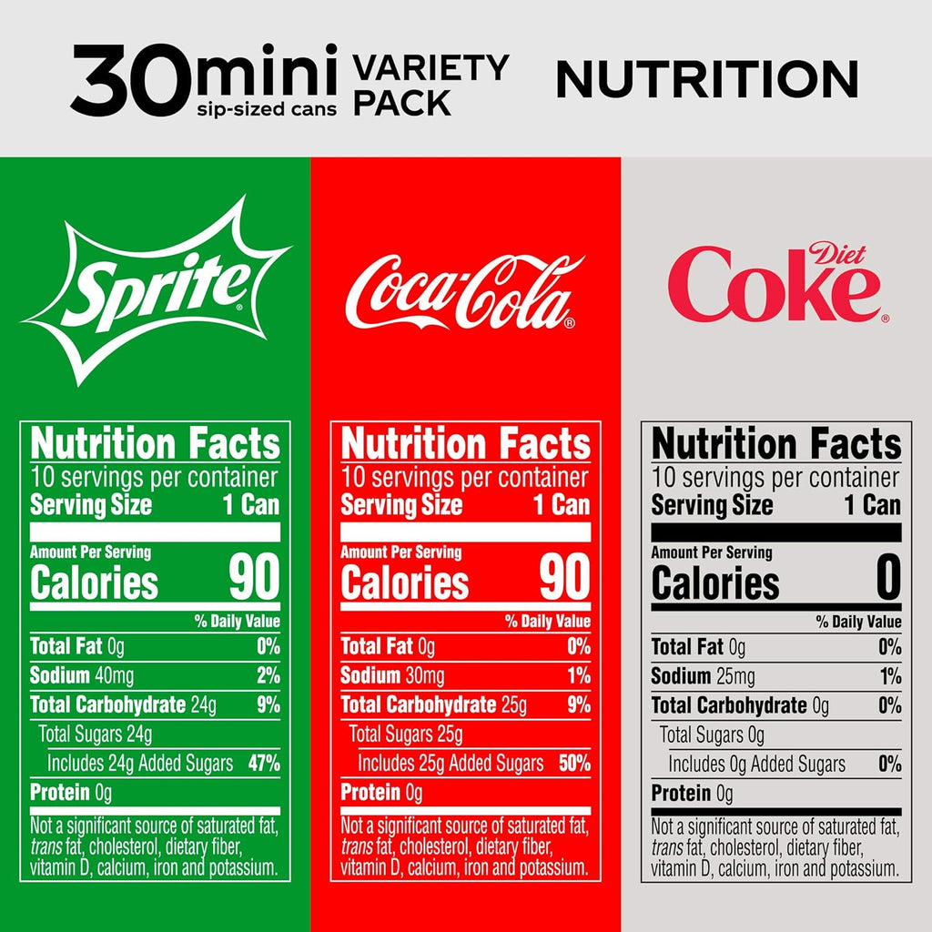 Mini Can Variety Pack, 7.5 Fl Oz, Pack of 30 V957799