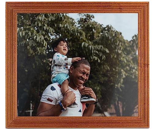 20x25 cm Brown Wood Picture Frame with Glass K9705