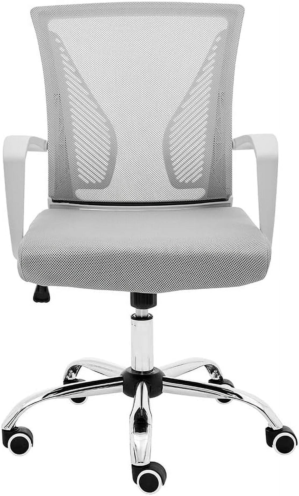 Ergonomic Mesh Back Office Task Chair with Lumbar Support, White/Orange N555299