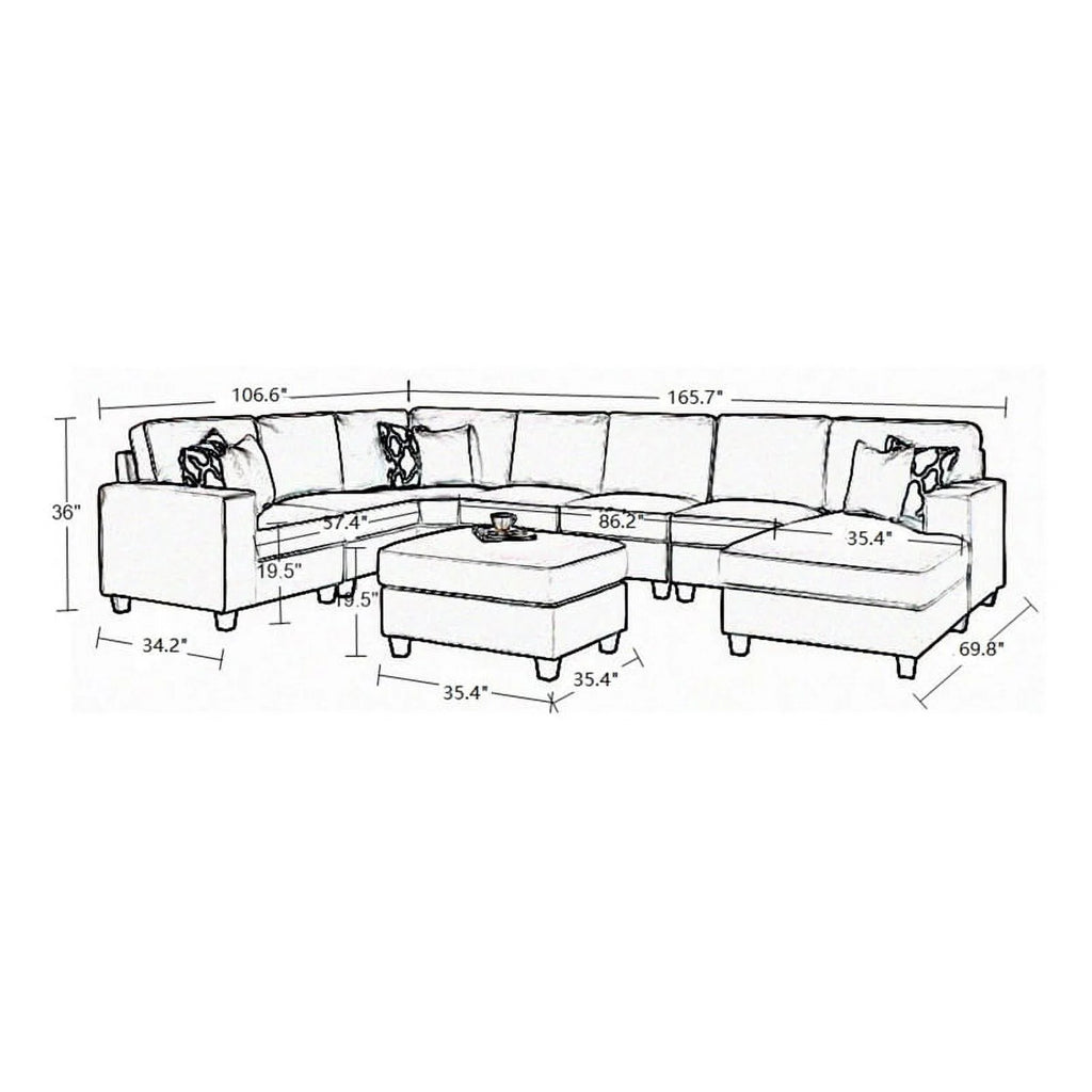 Reversible Sectional Sofa with Flexible Module K1773