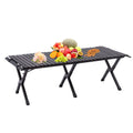 TFCFL Pine Wood Foldable Picnic Table Fruit Dining Table For BBQ Camping Parties Trip