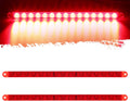Partsam 2Pcs 12" 15 LED Red Led Trailer Truck Identification Light Bar Waterproof Sealed Thin Stop/Turn/Tail ID Marker Third 3rd Brake Light Strip bar for Trucks Trailers RV Surface Mount