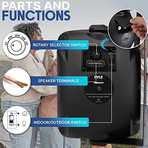 Outdoor Waterproof Bluetooth Speakers, 5.25 Inch, 2 Pack L955