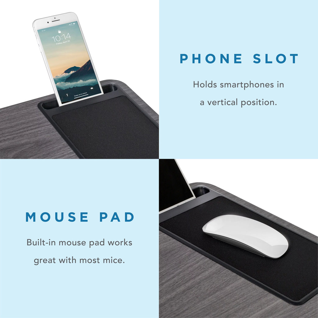Lap Desk with Wrist Rest, Mouse Pad and Phone Holder K176