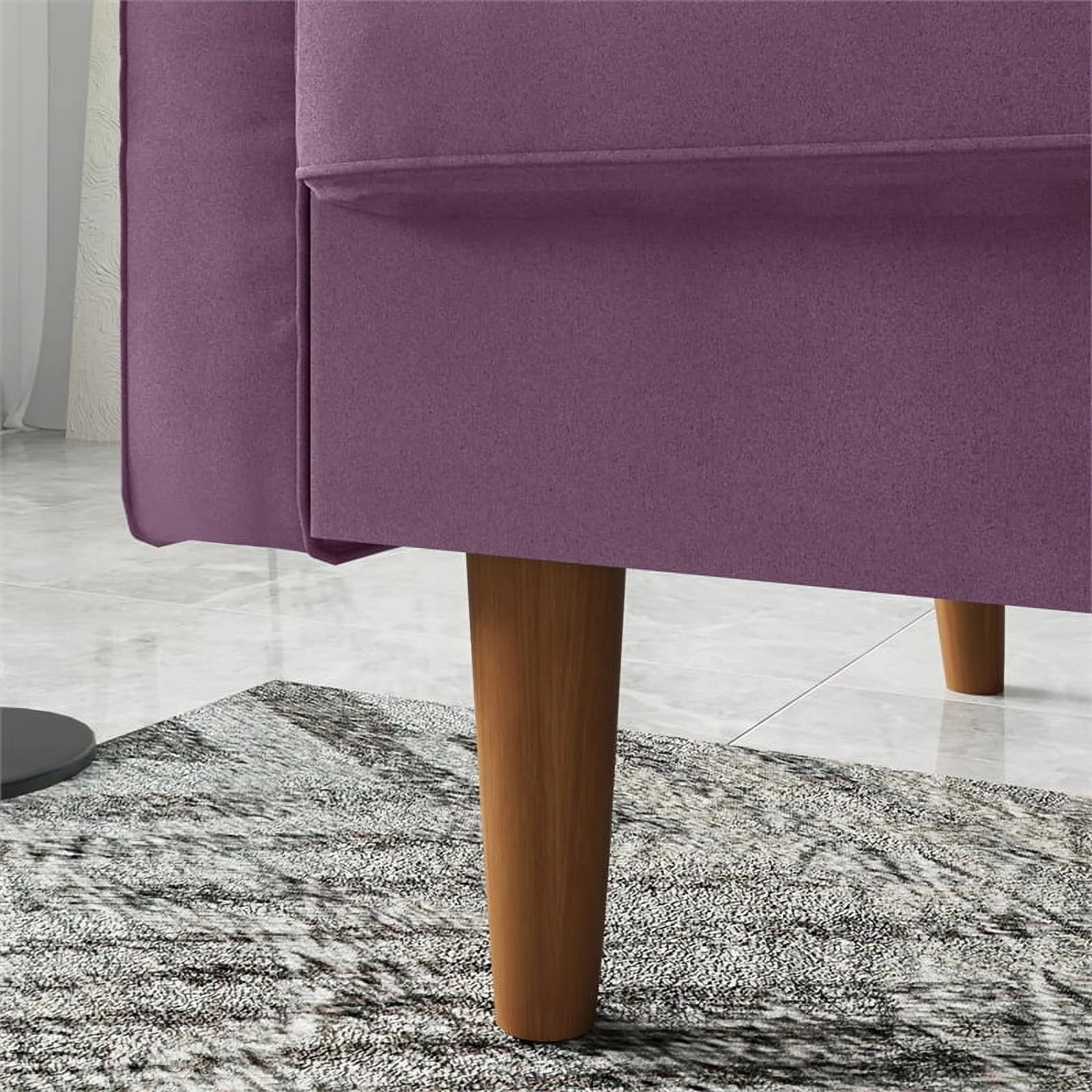 Contemporary 70" Velvet Sofa in Purple L50836