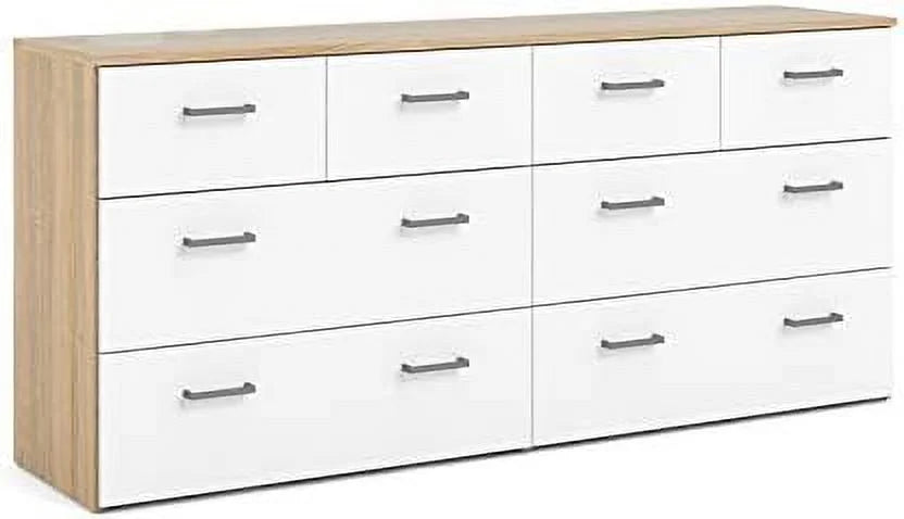 White Oak Double Dresser 8 Drawers Z870600