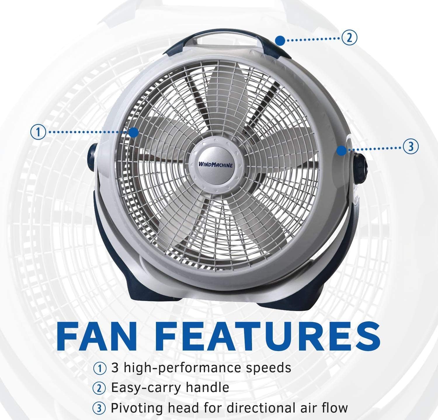 20" Air Circulator, Black J8088