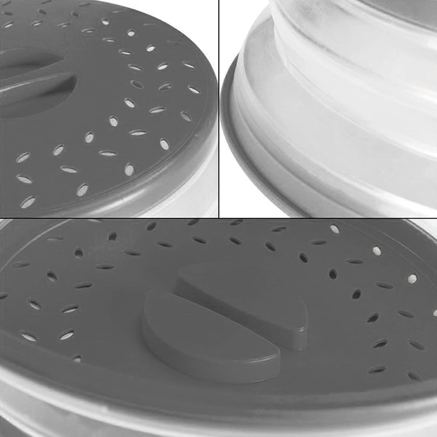 Microwave Splatter Cover, Vented Collapsible with Handle, BPA-Free, 10.5 inch U2348