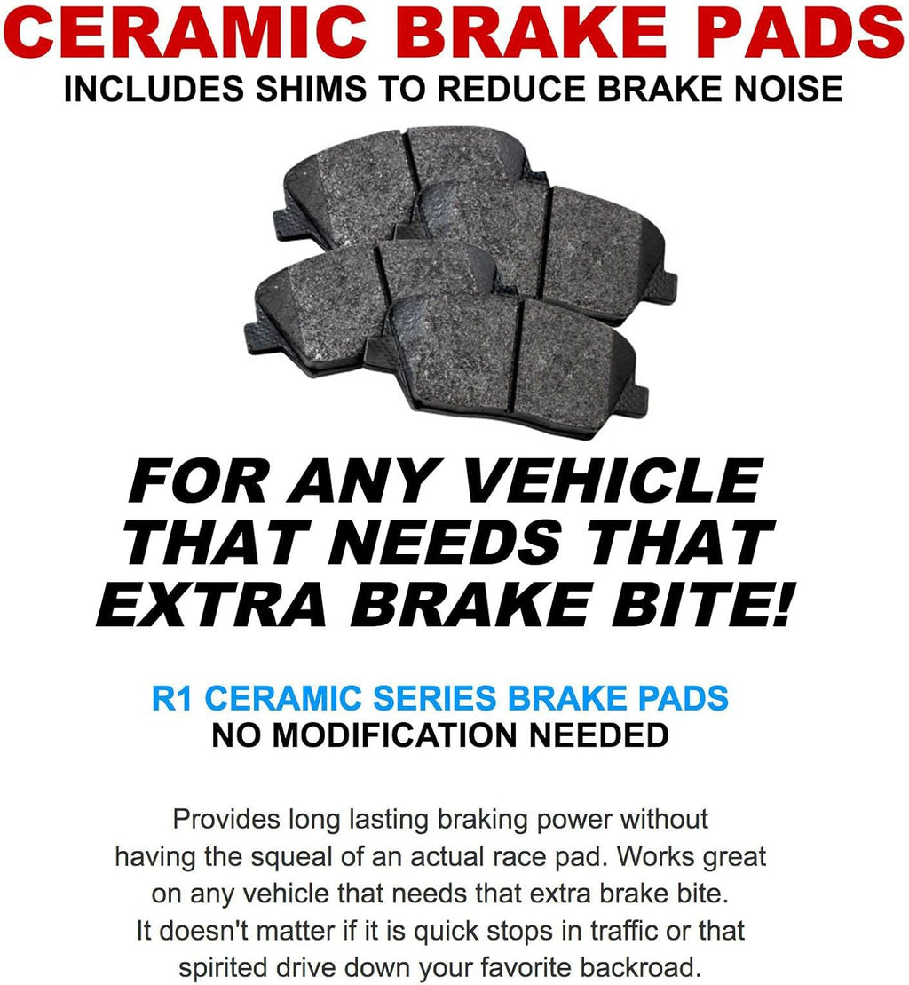 Brake Pads and Rotors Kit with Hardware for 2002-2004 Honda Odyssey R401