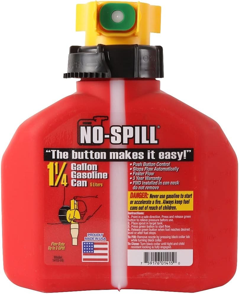 1.25-Gallon Poly Gas Can, Red K449973
