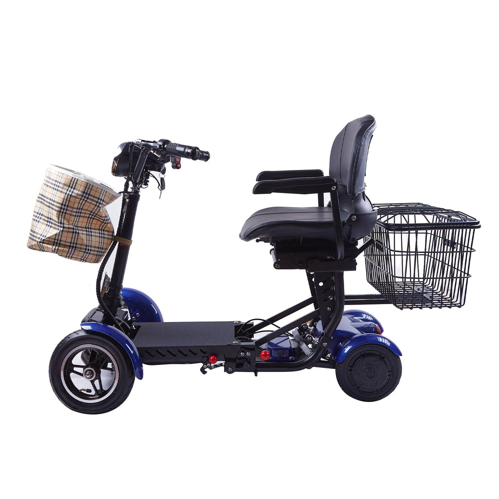 Foldable Mobility Scooter with All Wheel Drive - Blue Q489