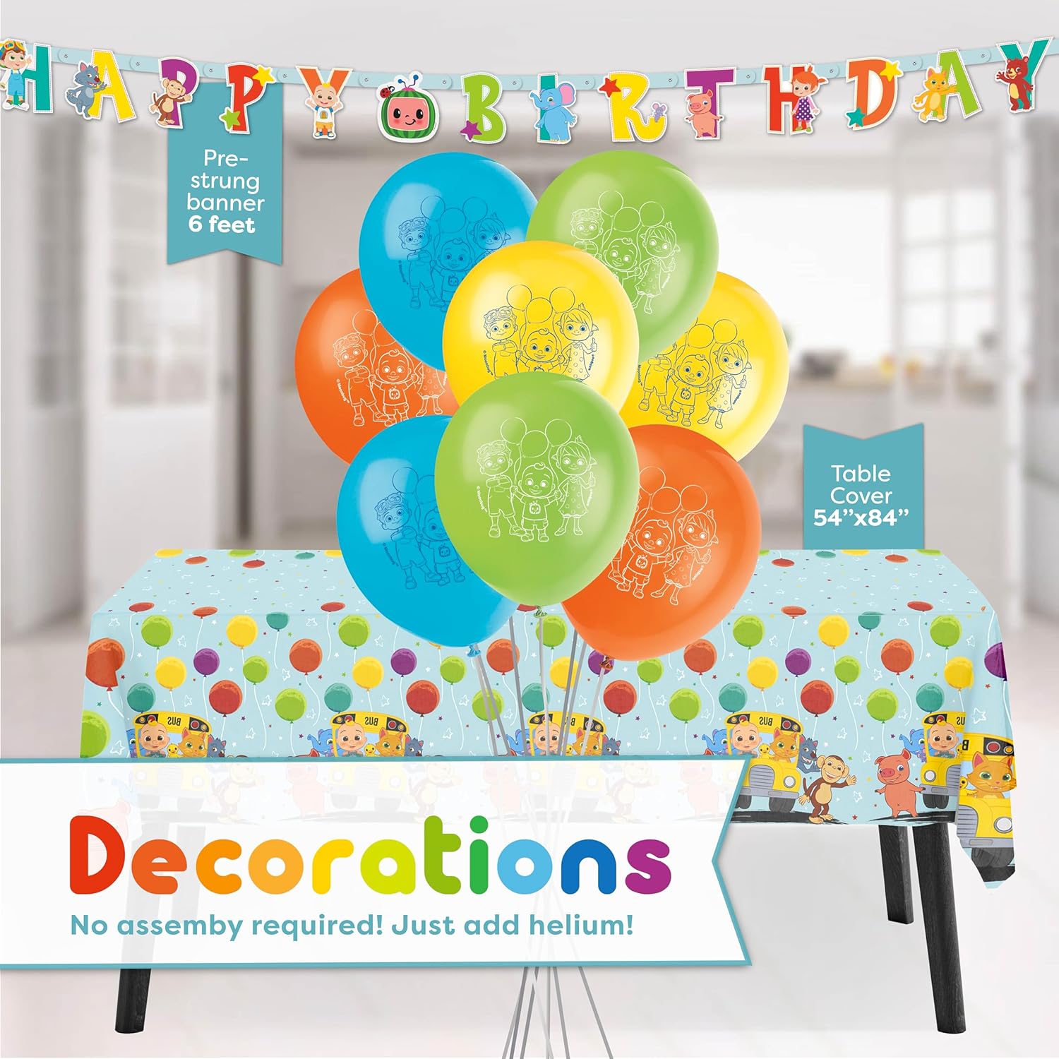 Party Supplies Birthday Backdrop Balloons Tablecloth Plates Napkins Forks Sticker E479780