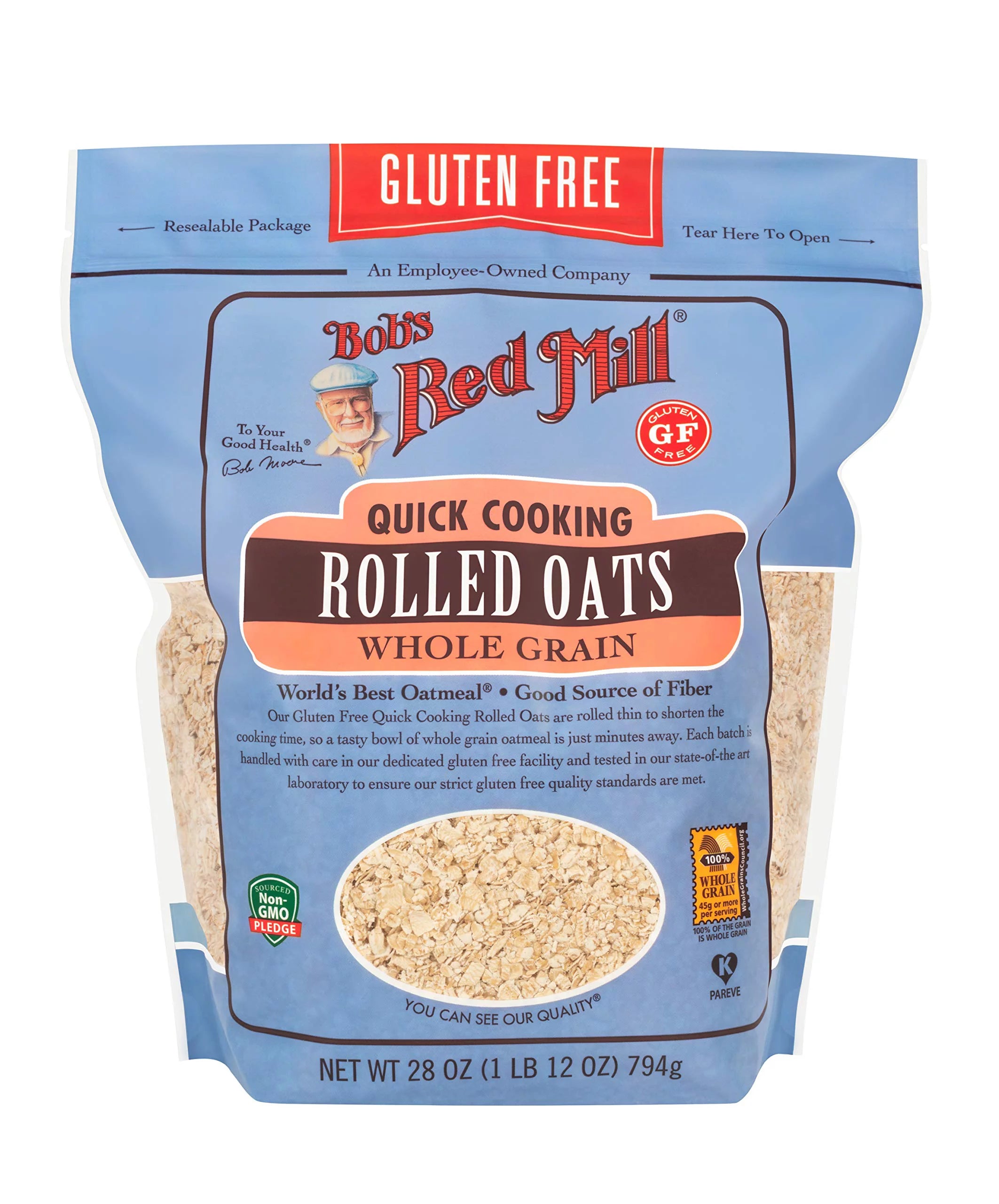 Gluten Free Quick Cooking Rolled Oats, 28 Oz E64276