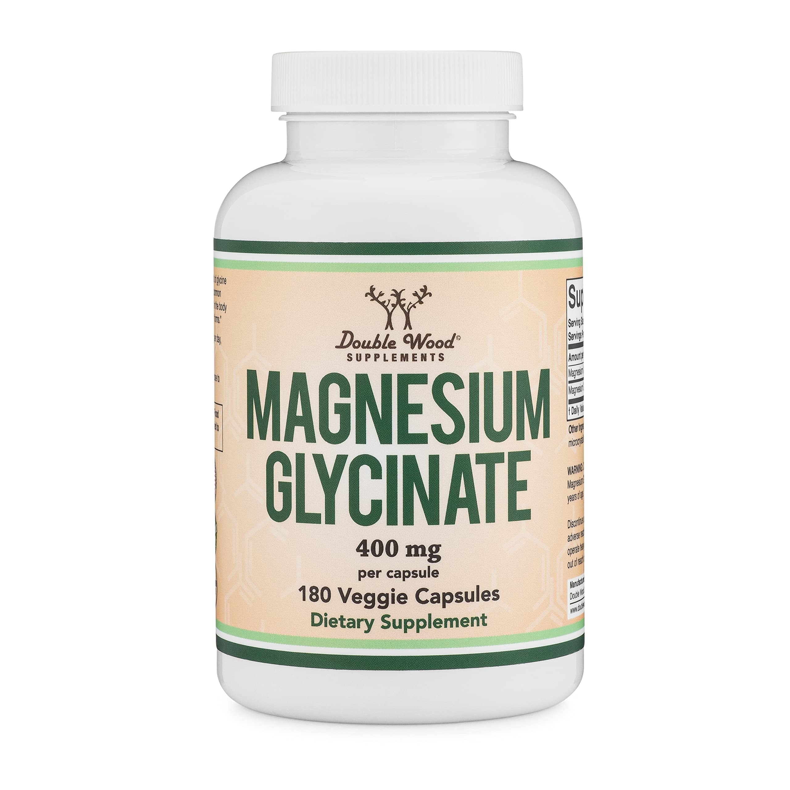 Magnesium Glycinate 400mg, 180 Capsules, High Absorption I59648
