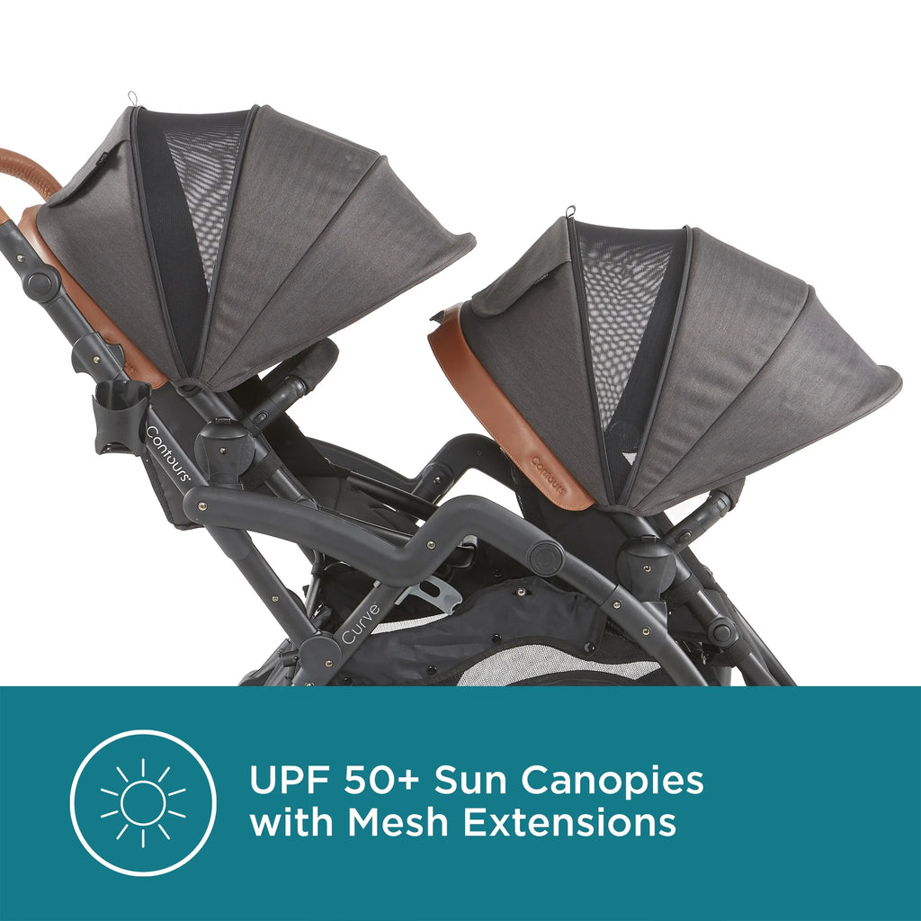Double Tandem Stroller, Black Herringbone P922