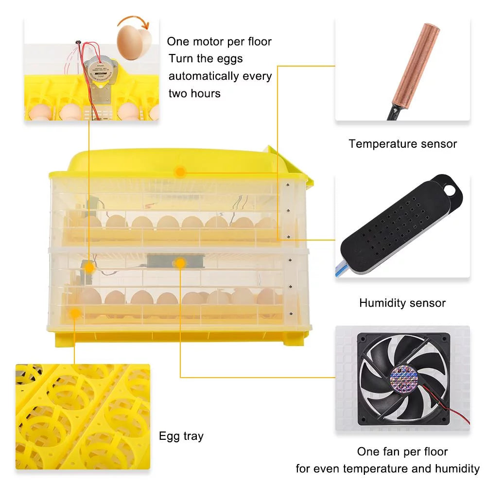 112 Egg Automatic Incubator Digital Poultry Hatcher V415334