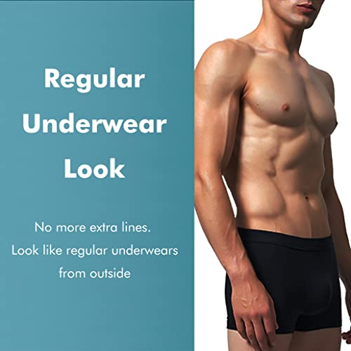 Washable Incontinence Boxer Briefs for Men, 60ML Absorbency, Black M648363