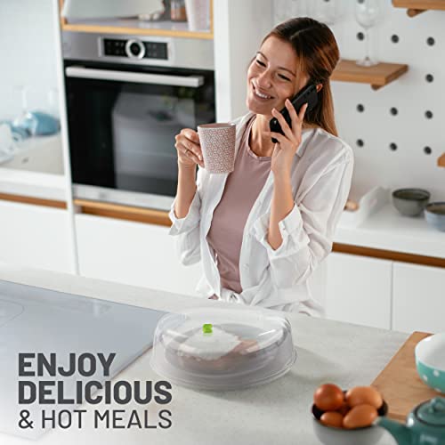 Microwave Cover for Food, Splatter Proof, with Steam Vents, Dishwasher Safe, 10 Inch, 2 Pack L66030