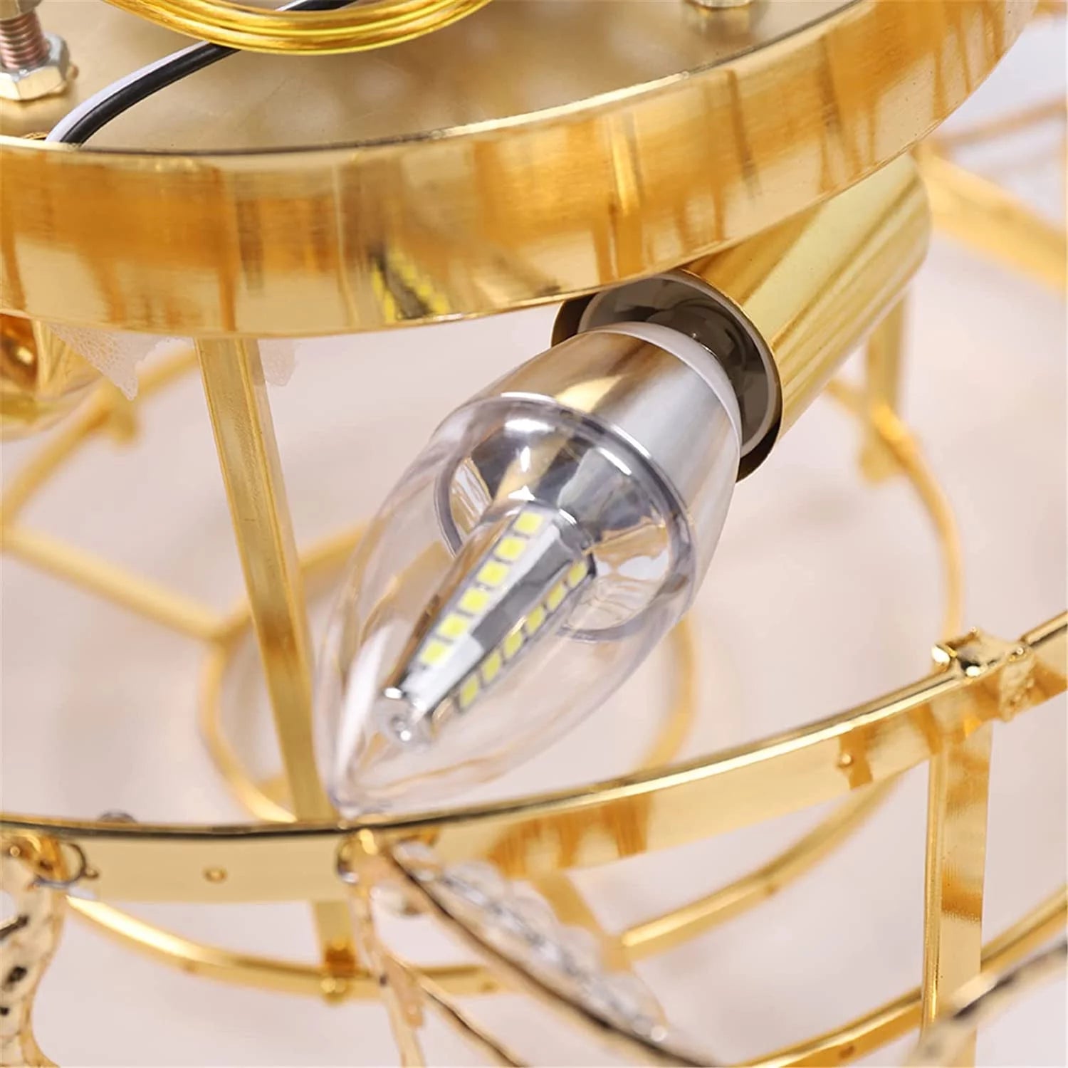 Modern Round LED Crystal Chandelier for Living Room E804