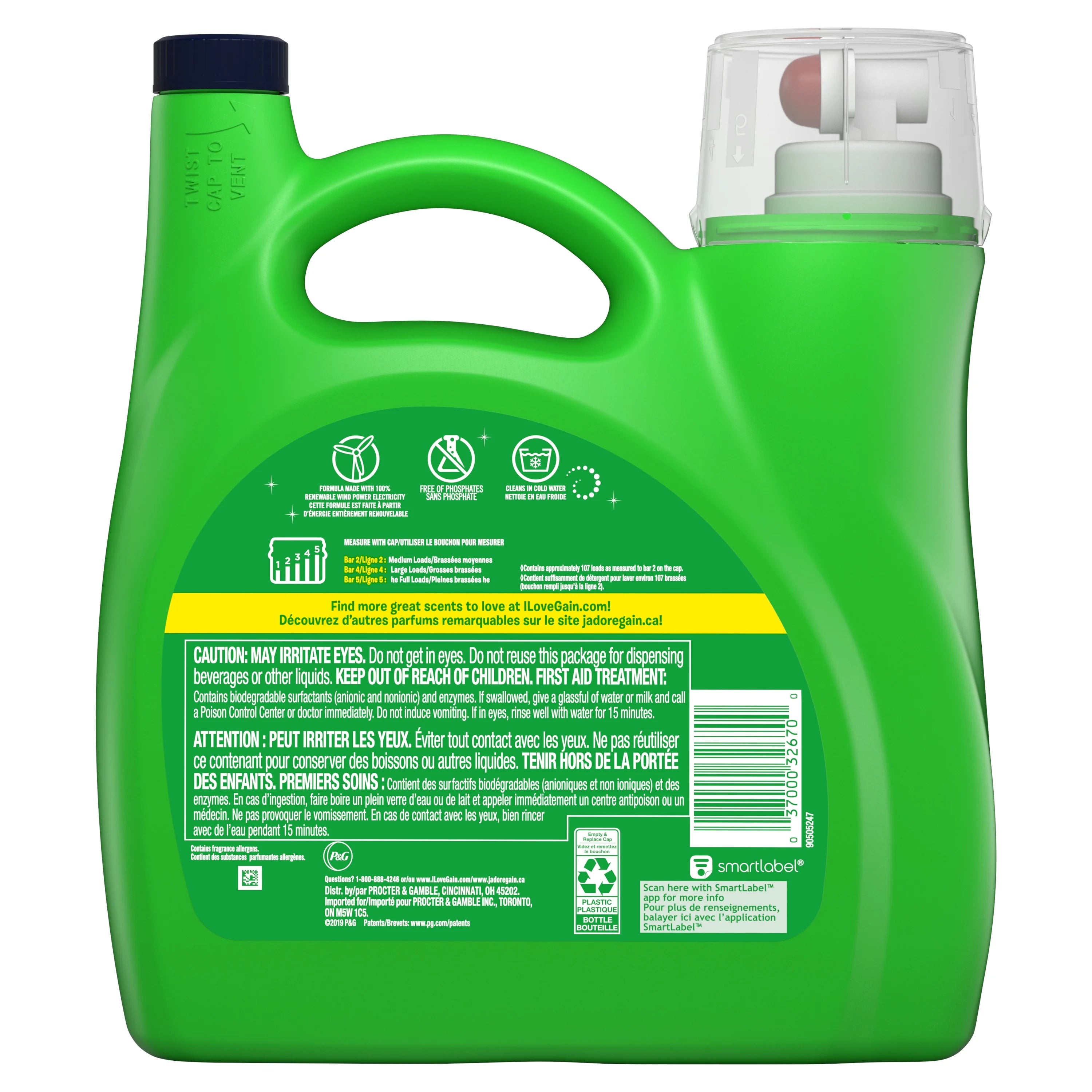 Blissful Breeze Liquid Laundry Detergent, 107 Loads, 165 Fl Oz Y957