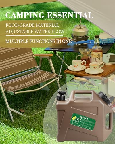 5 Gallon Water Jug and 2.6Gal Collapsible Water Bag Set of 2, BPA Free, Leak-Proof for Camping Q63418