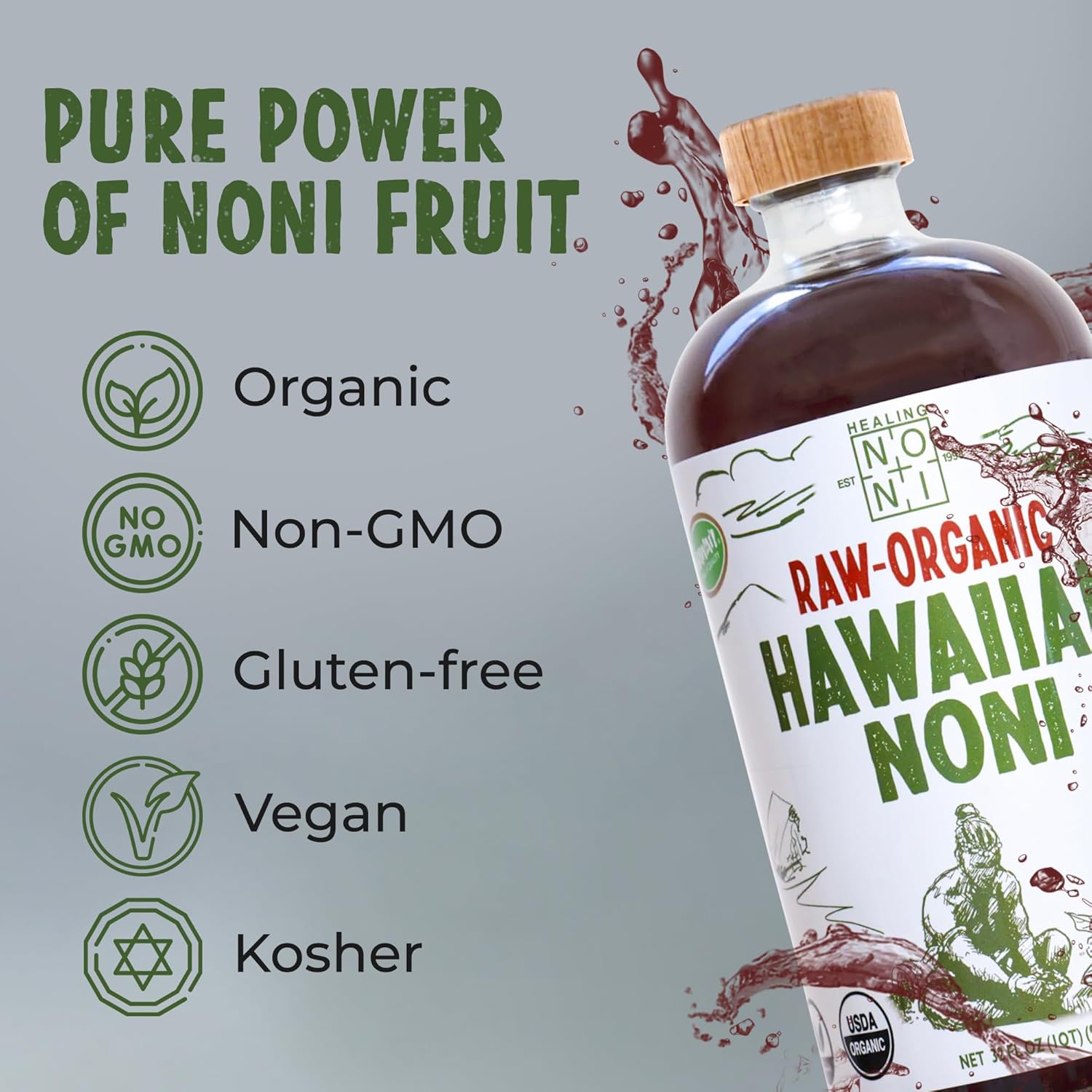 Raw Organic Noni Juice, 32oz I9463