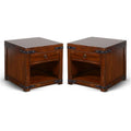 Home Square Santa Fe 24" Traditional Wood End Table in Dark Chocolate - Set of 2