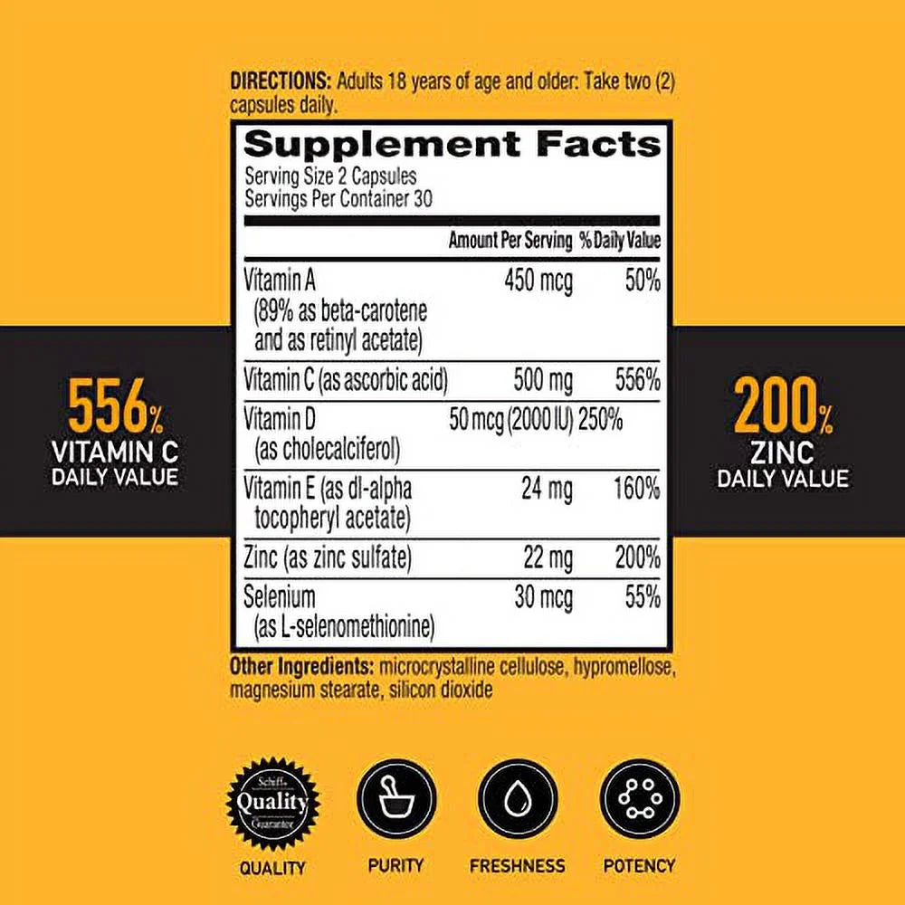 Vitamin C 500mg Capsules with Zinc, Selenium & Vitamin D M999148