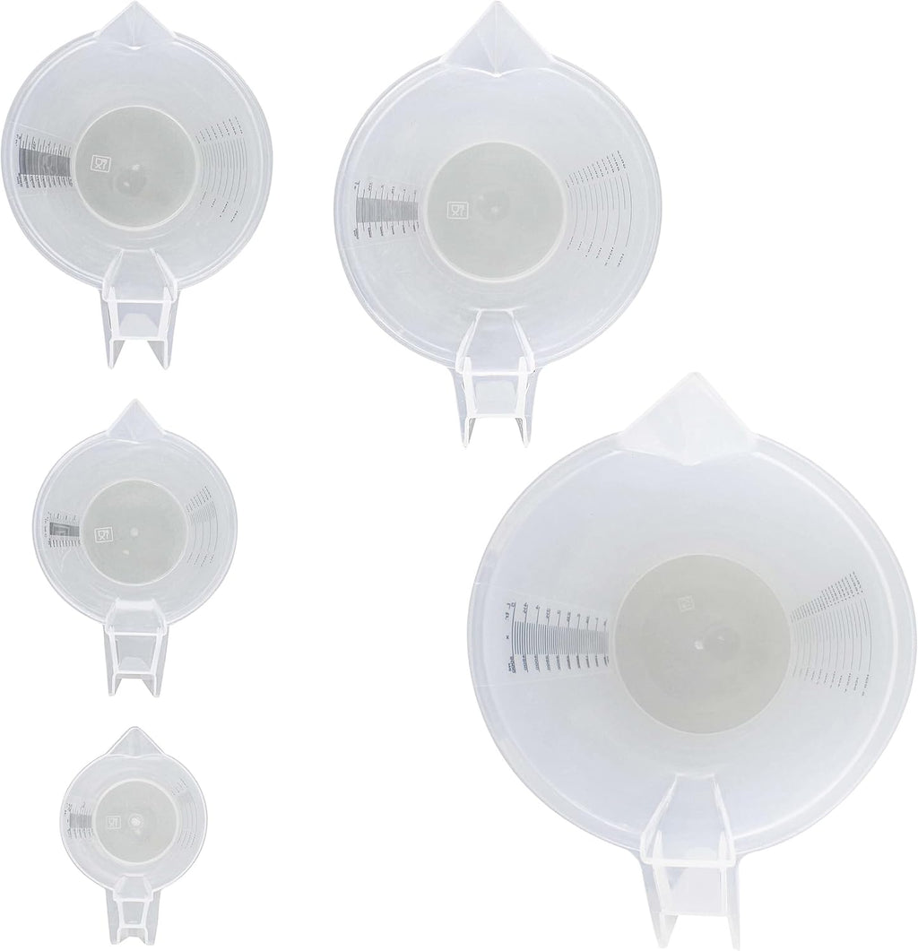 5 Piece Graduated Paint Mixing Pitchers, Quart and Gallon Sized Plastic Cups G821828