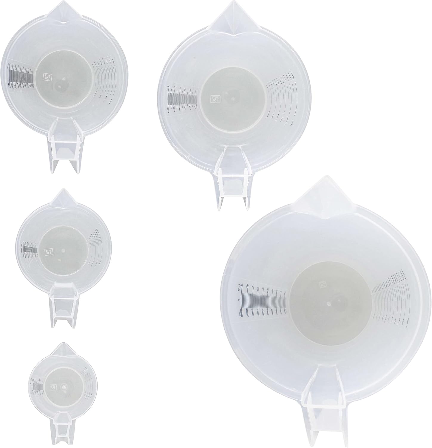5 Piece Graduated Paint Mixing Pitchers, Quart and Gallon Sized Plastic Cups G821828
