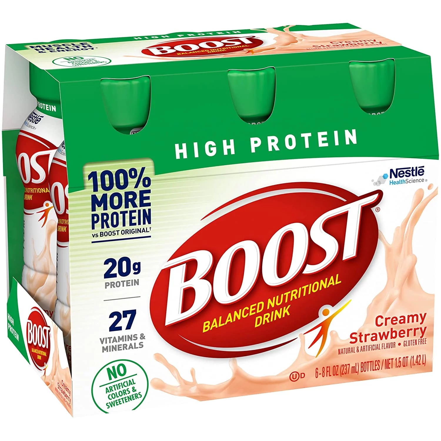 High Protein Strawberry Shake 8 fl oz Bottles Pack of 3 S528793