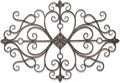 Sintosin Rustic Metal Wall Art Home Decor 36" x 24", Large Antique Wrought Iron Wall Decor, Hanging Traditional Scroll Wall Decor for Bedroom Living Room Fireplace Outdoor